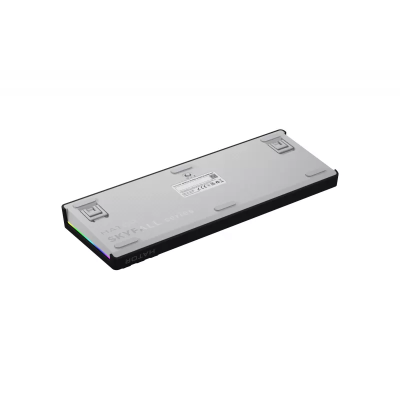 Belaidė klaviatūra HATOR Skyfall 65 MAG ULTIMA 8K žaidimams USB + RF Wireless + Bluetooth QWERTY US English juoda, balta