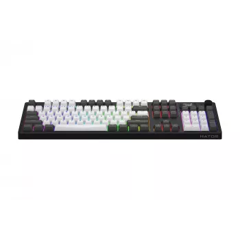 HATOR Skyfall Pro Wireless 100 klaviatūra žaidimams USB + RF belaidis + Bluetooth QWERTY JAV anglų juoda, pilka