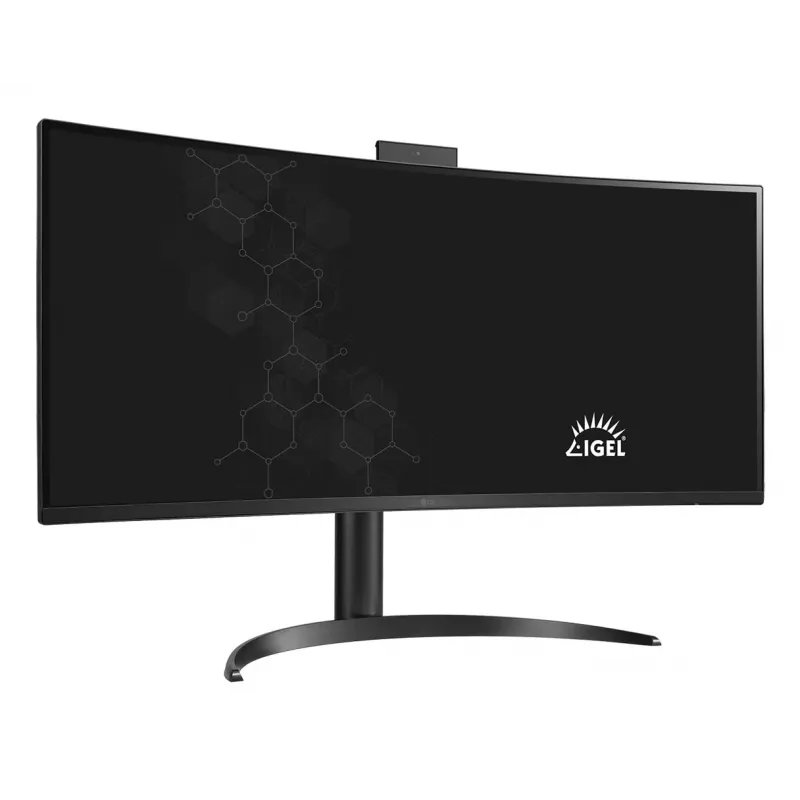 LG 34CR651I-6P All-in-One plonas klientas / monitorius, 34 colių (86,4 cm) WQHD lenktas ekranas, Intel Pentium Silver N6005, 8 GB RAM, 16 GB eMMC, Wi-Fi 6, juodas