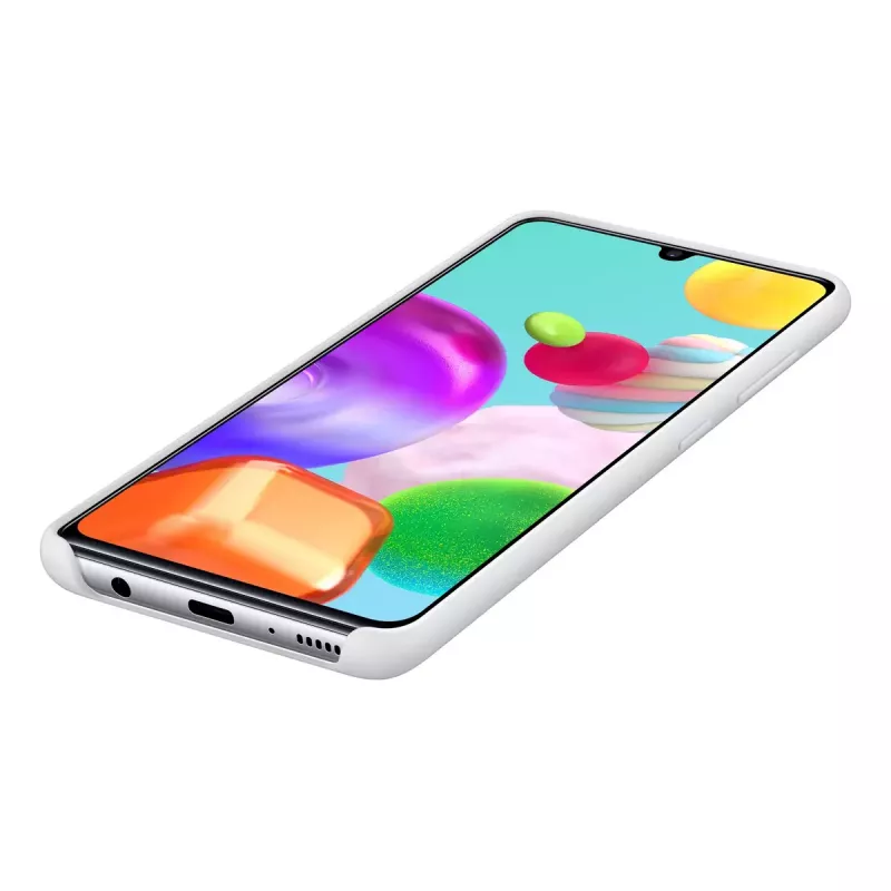 Samsung EF-PA415TWEGEU dėklas Galaxy A41 silikoninis baltas 15,5 cm (6,1 colio)
