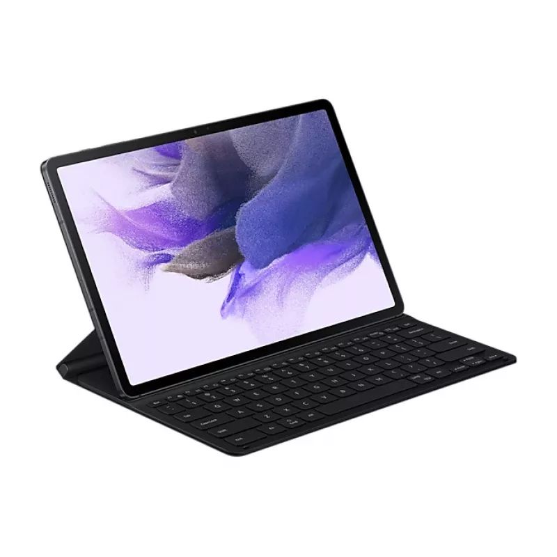 Planšetinio kompiuterio klaviatūra Samsung EF-DT730BBGGDE – Pogo Pin QWERTZ, juoda, skirta Galaxy Tab S7+/S7 FE, 196,7×13,4×286,3 mm