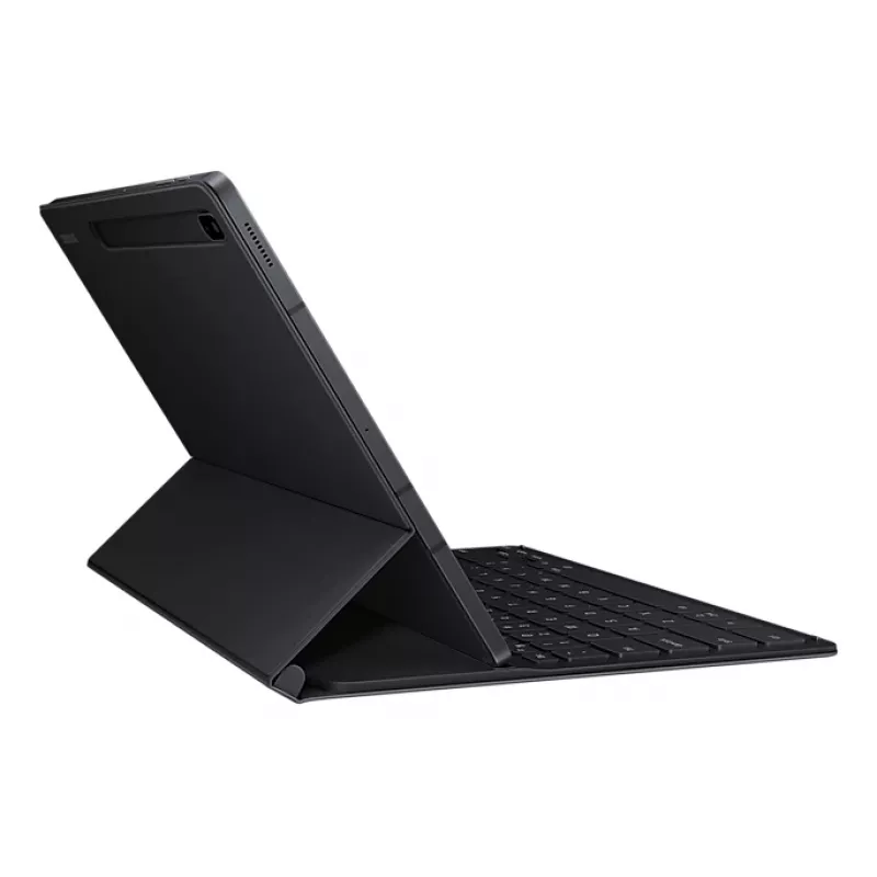 Planšetinio kompiuterio klaviatūra Samsung EF-DT730BBGGDE – Pogo Pin QWERTZ, juoda, skirta Galaxy Tab S7+/S7 FE, 196,7×13,4×286,3 mm