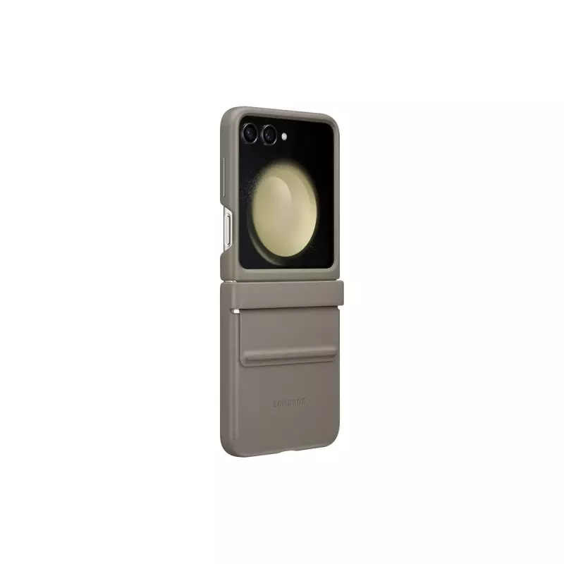 Dėklas Samsung Galaxy Z Flip5 EF-VF731PAEGWW, dirbtinė oda, 6,7 colio (17 cm) – Taupe