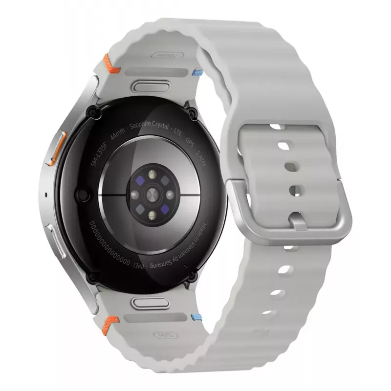 Samsung Galaxy Watch7 3,81 cm (1,5 colio) AMOLED 44 mm Skaitmeninis 480 x 480 pikselių Liečiamas ekranas 4G Sidabrinis Wi-Fi GPS (palydovas)