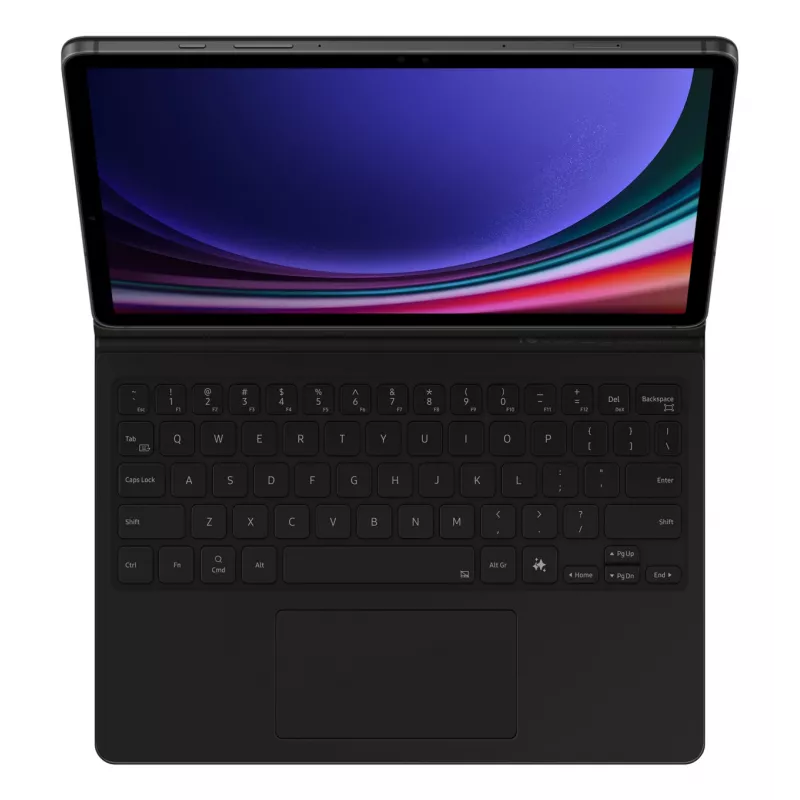 Klaviatūra Samsung EF-DX725 QWERTY anglų liečiamuoju kilimėliu juoda