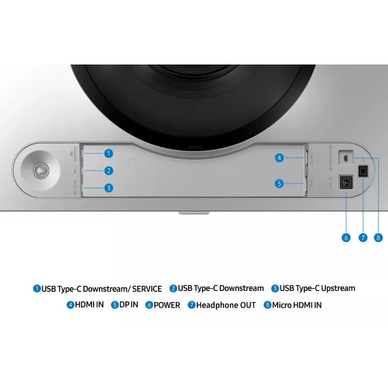 Samsung G91SD kompiuterio monitorius 124,5 cm (49 col.) 5120 x 1440 Dual QHD OLED sidabrinis
