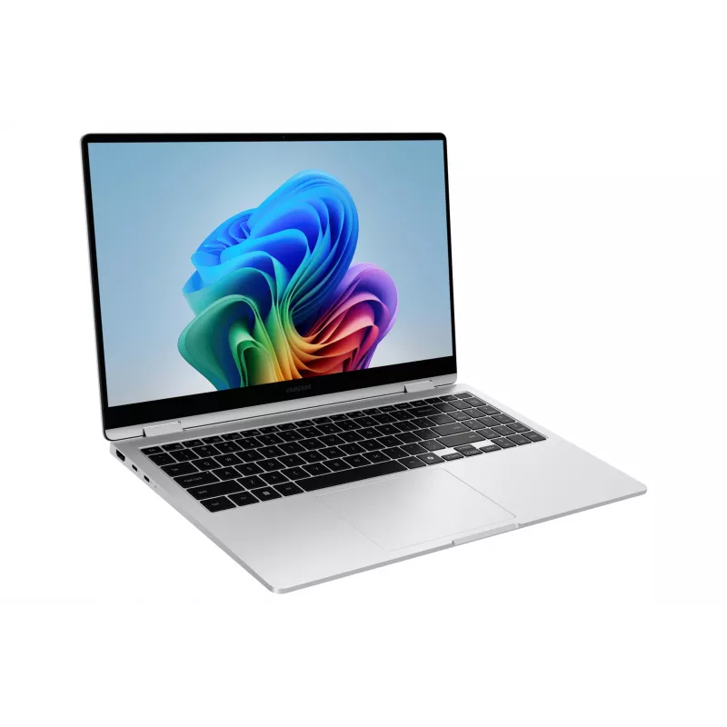 Samsung NP750QHAA-EXP hibridinis nešiojamas kompiuteris (2-in-1) Intel Core Ultra 7 256V 39,6 cm (15,6 col.) jutiklinis Full HD 16 GB LPDDR5x-SDRAM 512 GB SSD Wi-Fi 7 Windows 11 Home sidabrinis