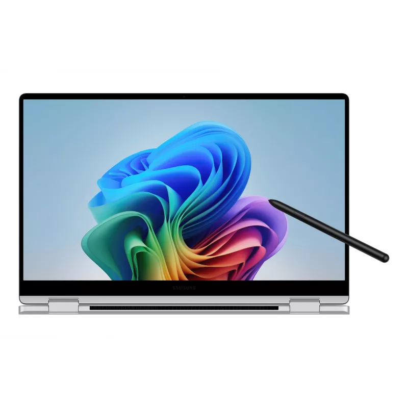 Samsung NP750QHAA-EXP hibridinis nešiojamas kompiuteris (2-in-1) Intel Core Ultra 7 256V 39,6 cm (15,6 col.) jutiklinis Full HD 16 GB LPDDR5x-SDRAM 512 GB SSD Wi-Fi 7 Windows 11 Home sidabrinis