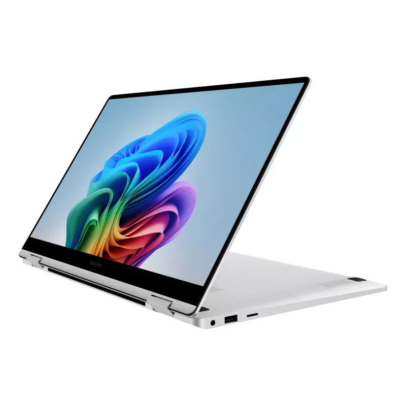 Samsung NP750QHAA-EXP hibridinis nešiojamas kompiuteris (2-in-1) Intel Core Ultra 7 256V 39,6 cm (15,6 col.) jutiklinis Full HD 16 GB LPDDR5x-SDRAM 512 GB SSD Wi-Fi 7 Windows 11 Home sidabrinis