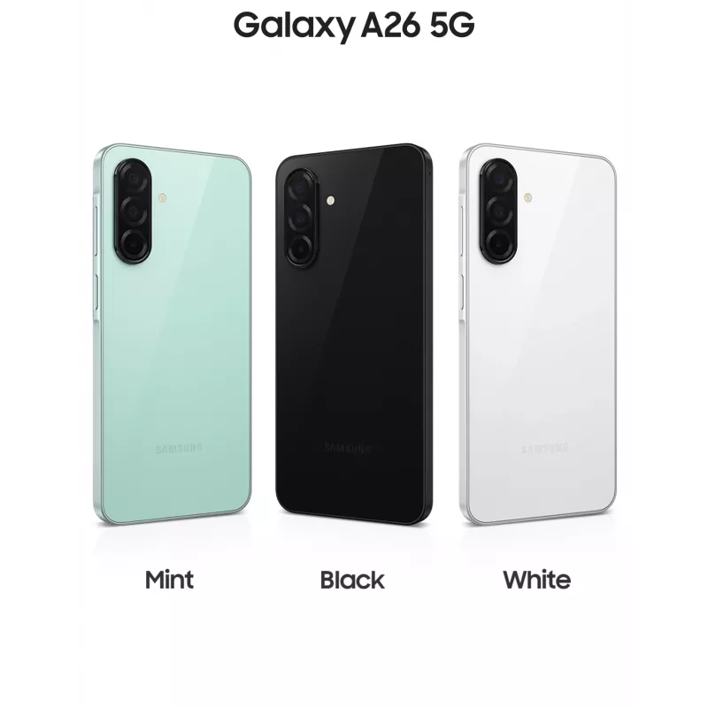 Samsung Galaxy A26 17 cm (6.7 colio) hibridinis dviejų SIM „Android 15“ 5G USB Type-C 8 GB 256 GB 5000 mAh Juoda