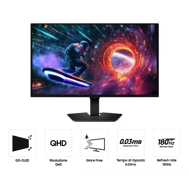 Samsung G50F monitorius 68,6 cm (27 colių) 2560 x 1440 pikselių Quad HD OLED juodas