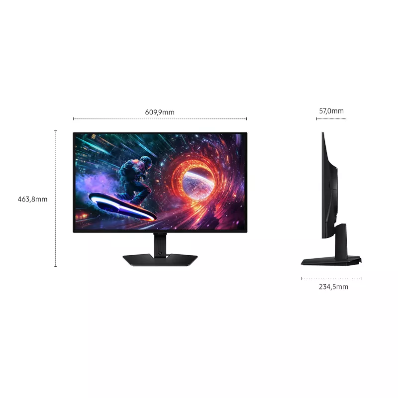 Samsung G50F monitorius 68,6 cm (27 colių) 2560 x 1440 pikselių Quad HD OLED juodas