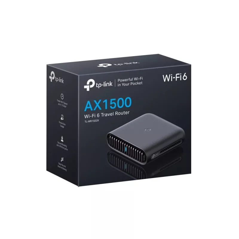Nešiojamas maršrutizatorius TP-Link AX1500 Dviejų juostų Wi-Fi 6