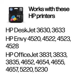 HP 302XL Didelės talpos trispalvis originalus rašalo kasetė, žydra, purpurinė, geltona, 1 vnt., 300 puslapių