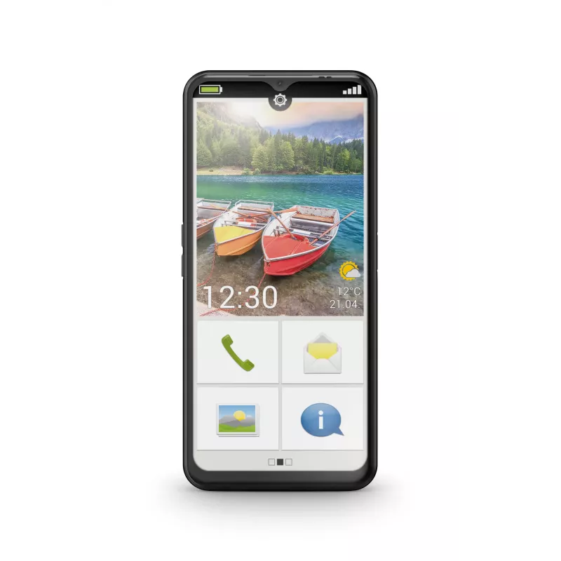 Emporia emporiaME6 16,7 cm (6,58 colio) viena SIM Android 13 5G USB Type-C 6 GB 128 GB 4900 mAh Juoda