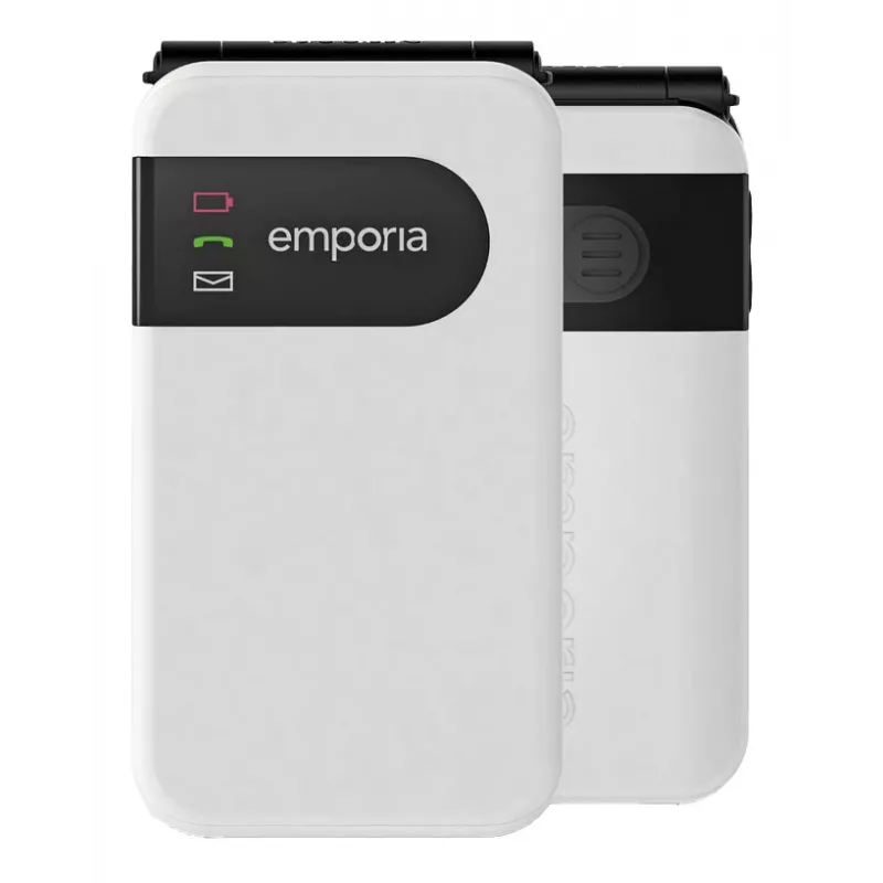 Emporia SIMPLICITYglam 7,11 cm (2,8 colio) 106 g Baltas sulankstomas telefonas senjorams