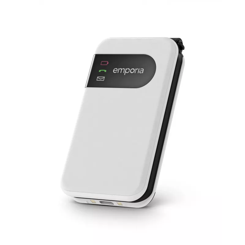 Emporia SIMPLICITYglam 7,11 cm (2,8 colio) 106 g Baltas sulankstomas telefonas senjorams