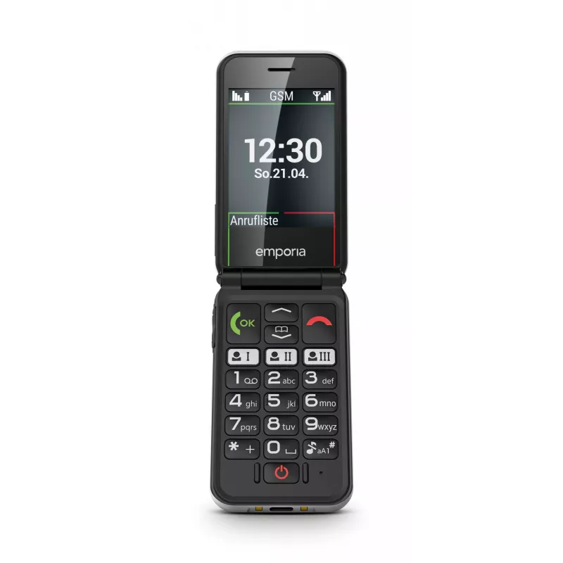 Emporia SIMPLICITYglam 7,11 cm (2,8 colio) 106 g Baltas sulankstomas telefonas senjorams