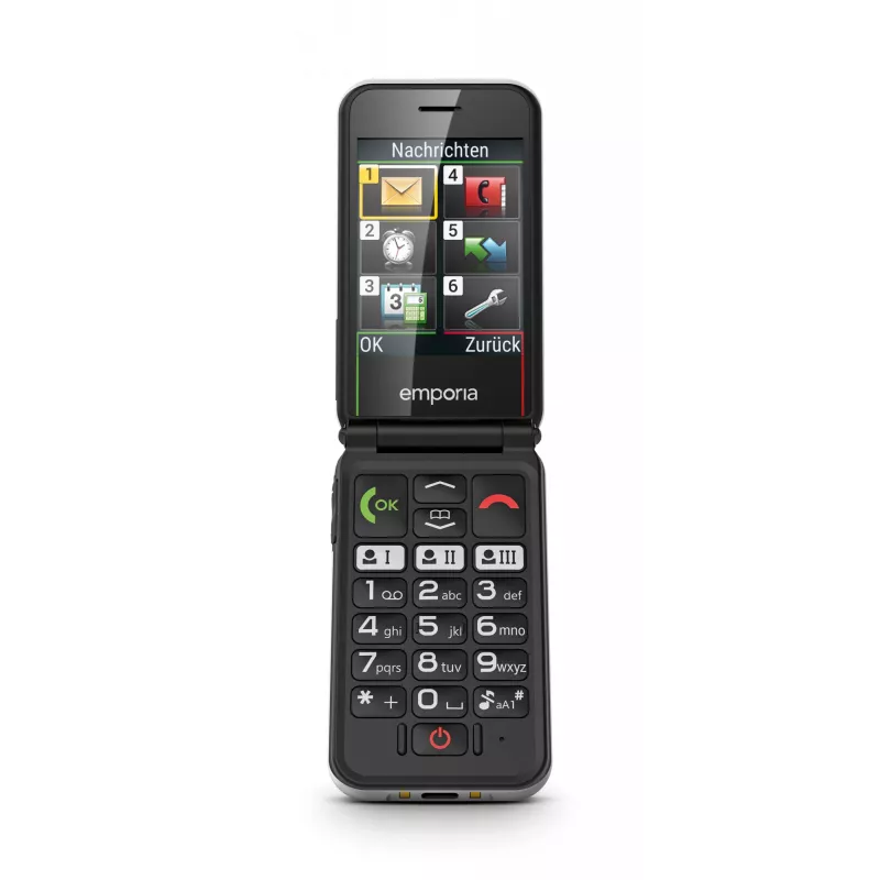 Emporia SIMPLICITYglam 7,11 cm (2,8 colio) 106 g Baltas sulankstomas telefonas senjorams