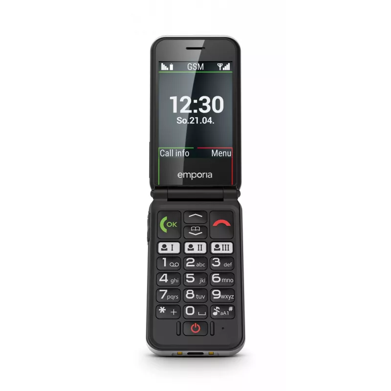 Emporia SIMPLICITYglam 7,11 cm (2,8 colio) 106 g Baltas sulankstomas telefonas senjorams