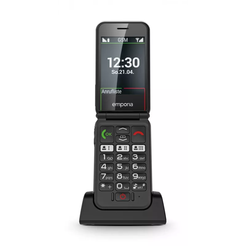 Emporia SIMPLICITYglam 7,11 cm (2,8 colio) 106 g Baltas sulankstomas telefonas senjorams