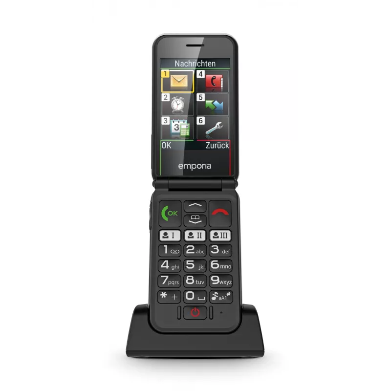 Emporia SIMPLICITYglam 7,11 cm (2,8 colio) 106 g Baltas sulankstomas telefonas senjorams