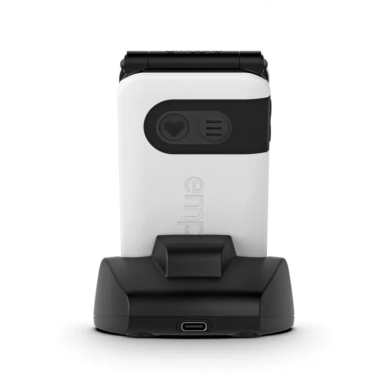 Emporia SIMPLICITYglam 7,11 cm (2,8 colio) 106 g Baltas sulankstomas telefonas senjorams