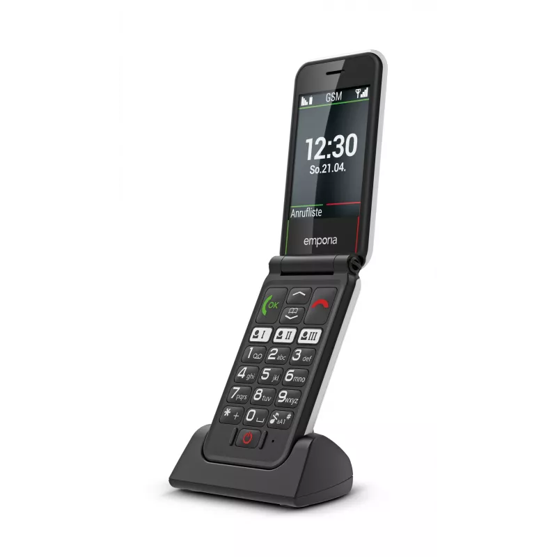 Emporia SIMPLICITYglam 7,11 cm (2,8 colio) 106 g Baltas sulankstomas telefonas senjorams