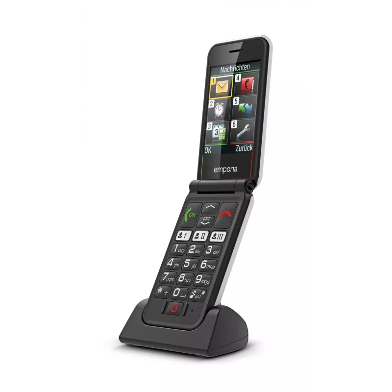 Emporia SIMPLICITYglam 7,11 cm (2,8 colio) 106 g Baltas sulankstomas telefonas senjorams