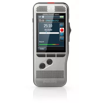 Philips DPM 7200 diktofonas su „Flash“ kortele, nerūdijančio plieno korpusas