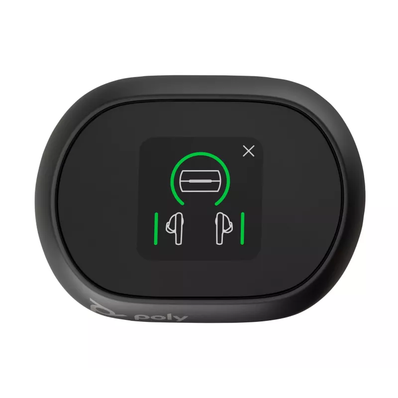 HP Poly Voyager Free 60+ M UC Carbon Black belaidės ausinės + BT700 USB-C adapteris + liečiamasis dėklas