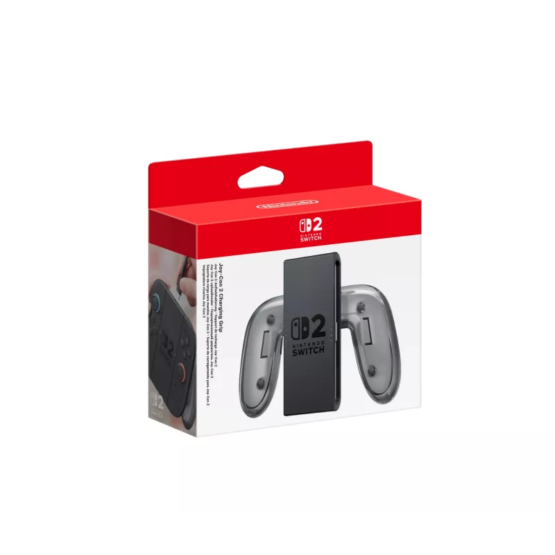 Nintendo Joy-Con 2 įkrovimo rankena, Nintendo Switch 2, valdiklio rankena, juoda, permatoma, plastikinė, Nintendo, Joy-Con 2