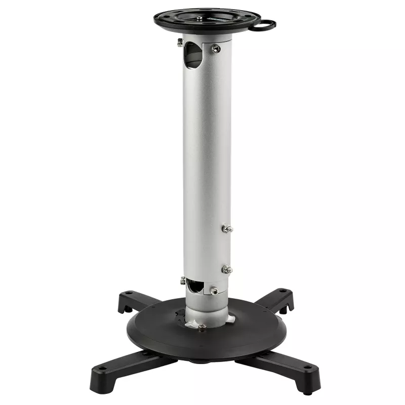 StarTech.com Universalus lubinis projektoriaus laikiklis – sunkiasvoris, reguliuojamo aukščio/atstumo stulpas 5–22,7 colio nuo lubų – 33 svarai (15 kg) – pakreipimas/sukimas – kabantis projektoriaus laikiklis su kronšteinu