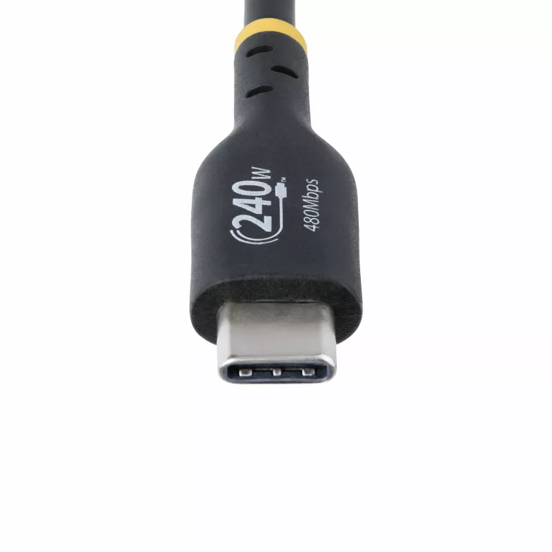 StarTech.com 3 m USB-C įkrovimo laidas, USB-IF sertifikuotas USB C kabelis, 240 W PD EPR, USB 2.0 Type-C nešiojamojo kompiuterio įkroviklio laidas, USB-C duomenų perdavimo kabelis, TPE apvalkalas, M/M