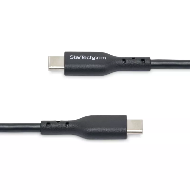 StarTech.com 1 m USB-C įkrovimo laidas 2 vnt., USB 2.0, 60W 3A Power Delivery, TPE apvalkalas, juodas