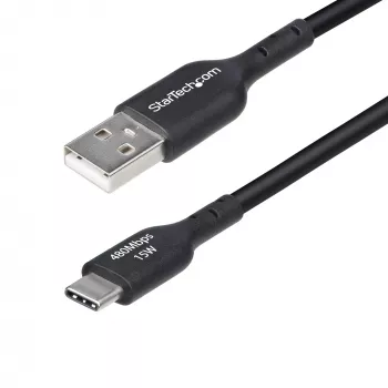 StarTech.com USB-A į USB-C įkrovimo laidas, 3 m, 3A, USB 2.0, TPE apvalkalas, juodas