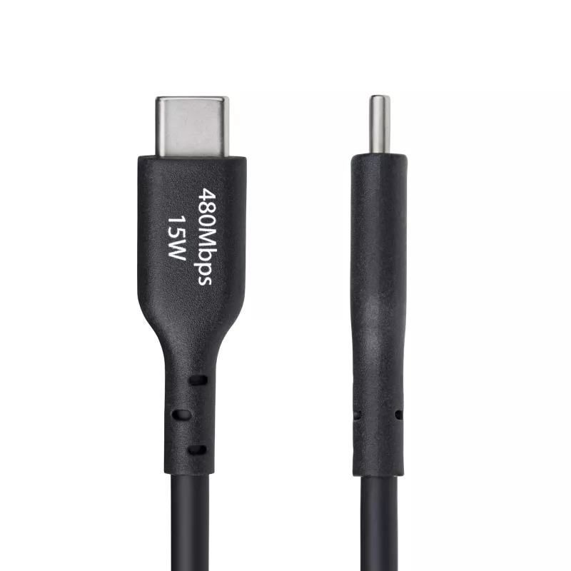 StarTech.com USB-A į USB-C įkrovimo laidas, 3 m, 3A, USB 2.0, TPE apvalkalas, juodas