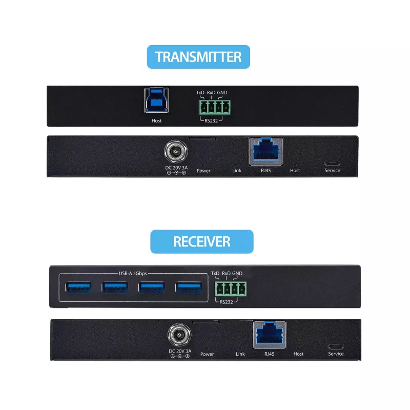 StarTech.com C10043 USB 3.0 prailgintuvas su siųstuvu ir imtuvu