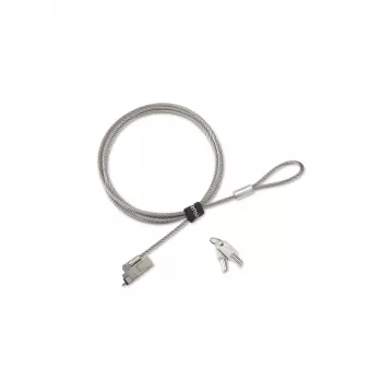 Kensington Slim NanoSaver 2.0 EQ raktinis nešiojamojo kompiuterio užraktas, 1,83 m, Kensington, Raktas, Nerūdijantis plienas, Sidabrinis