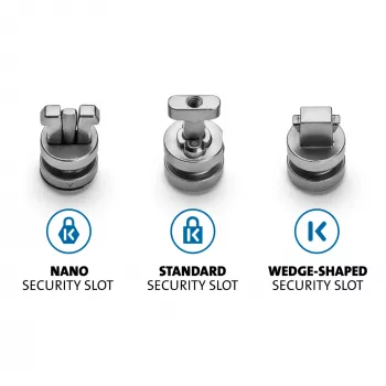 Kensington ClickSafe Universal Slots Security Anchors Kit, inkaras, nerūdijantis plienas, 3 vnt., 31 g, 115 mm, 85 mm
