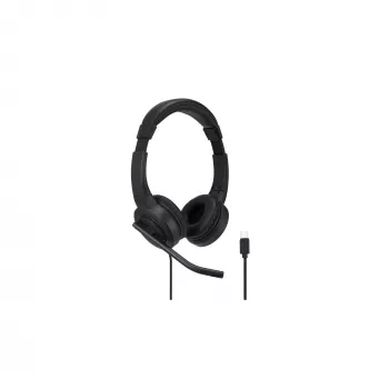 Kensington H1000 USB-C ausinės ant galvos, laidinės, skambučiams/muzikai, 20–20000 Hz, 190 g, juodos