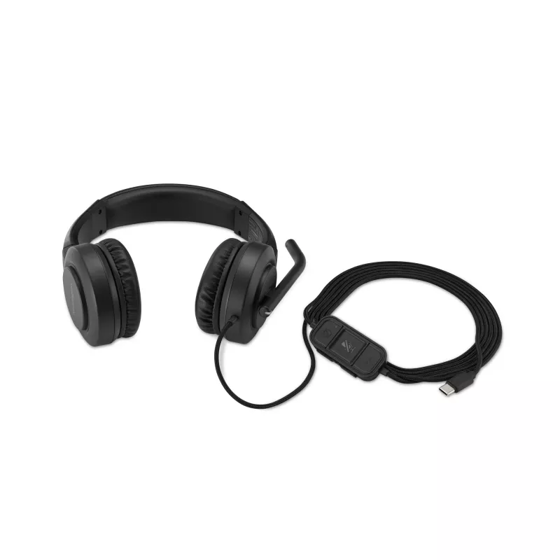 Kensington H1000 USB-C ausinės ant galvos, laidinės, skambučiams/muzikai, 20–20000 Hz, 190 g, juodos