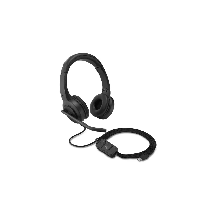 Kensington H1000 USB-C ausinės ant galvos, laidinės, skambučiams/muzikai, 20–20000 Hz, 190 g, juodos