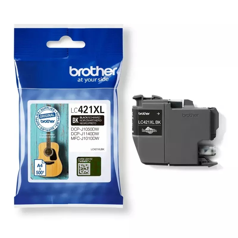 Originalus Brother rašalo kasetė LC421XLBK juoda (didelės talpos)