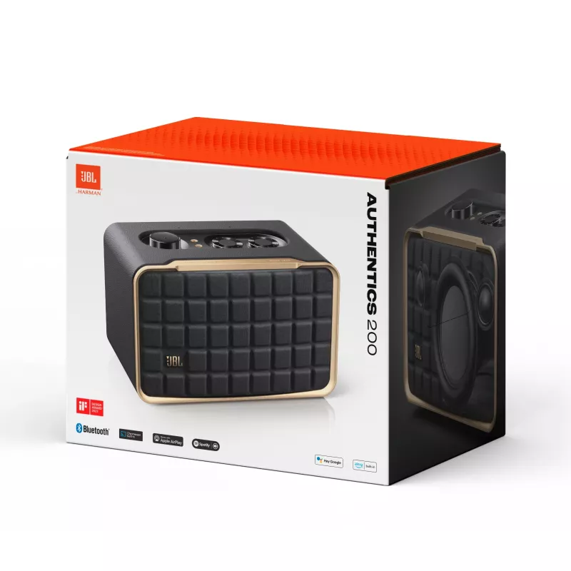 Nešiojamas stereogarsiakalbis JBL Authentics 200, juodas, 45 W
