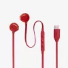 Ausinės JBL Tune 305C laidinės, į ausį, skambučiams/muzikai, USB Type-C, raudonos