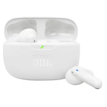 JBL Wave Beam 2 belaidžiai ausinukai į ausis, skambučiams ir muzikai, Bluetooth, balti