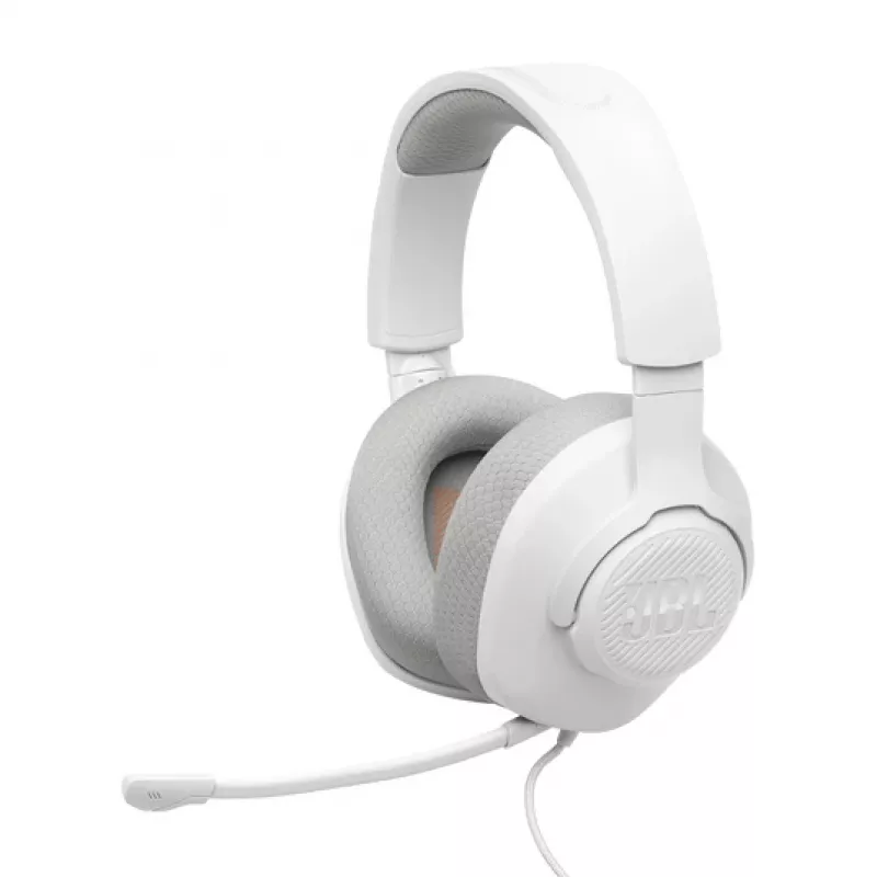 JBL Quantum 100M2 ausinės laidinės, ant galvos, žaidimams, baltos
