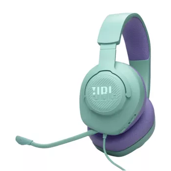 Ausinės JBL Quantum 100M2 – laidinės žaidimų ausinės su mikrofonu (Cyan)