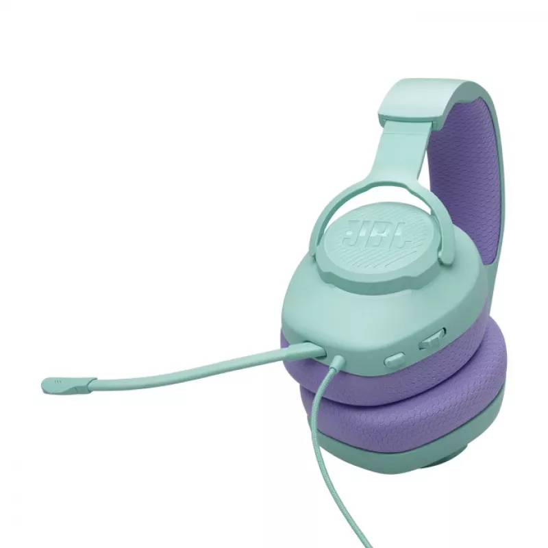 Ausinės JBL Quantum 100M2 – laidinės žaidimų ausinės su mikrofonu (Cyan)